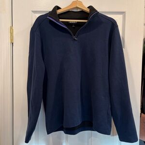 NWOT! Bonobos Men's Navy Quarter-Zip Sweater